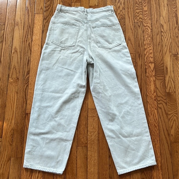 We the Free Frank Dad Jeans 28 Free People Straight Denim Icy Blue wide leg - Picture 6 of 6